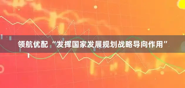 领航优配 “发挥国家发展规划战略导向作用”